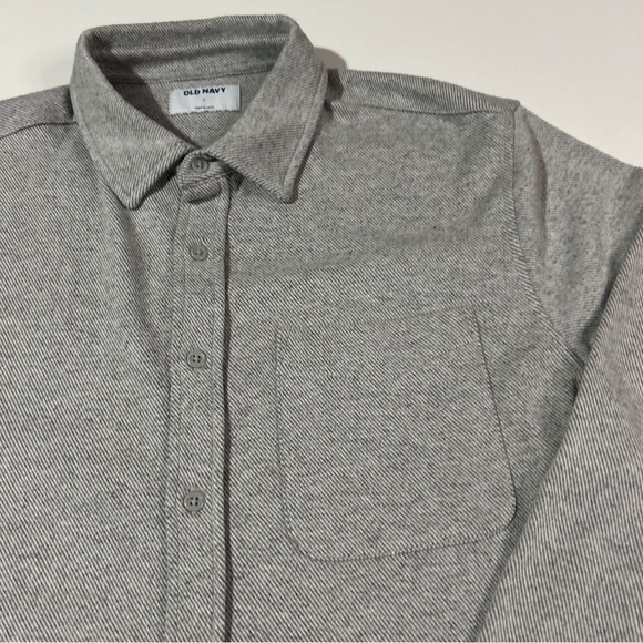 Old Navy Heavyweight Shirt Men’s Large Gray Soft Flannel Classic Fit Long Sleeve - Picture 5 of 11